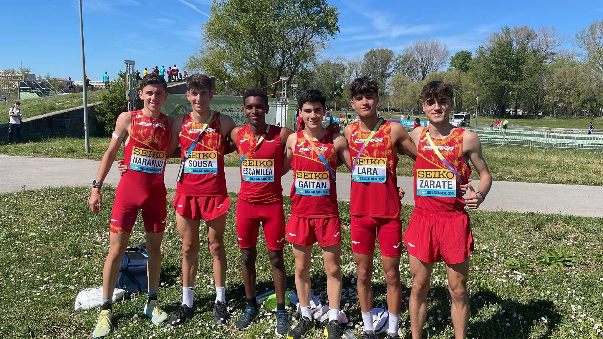 Gonçalo José Sousa amb l'equip sub 20 de la selecció. Foto RFEA