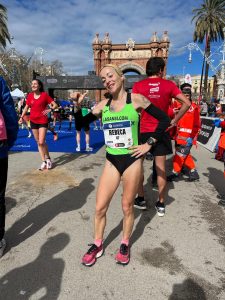 Rebeca Suàrez un cop ha arribat a meta. Foto FCA